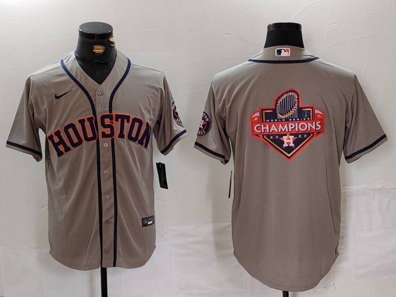 Men Houston Astros Blank Grey Nike Game 2024 MLB Jersey style 6->houston astros->MLB Jersey